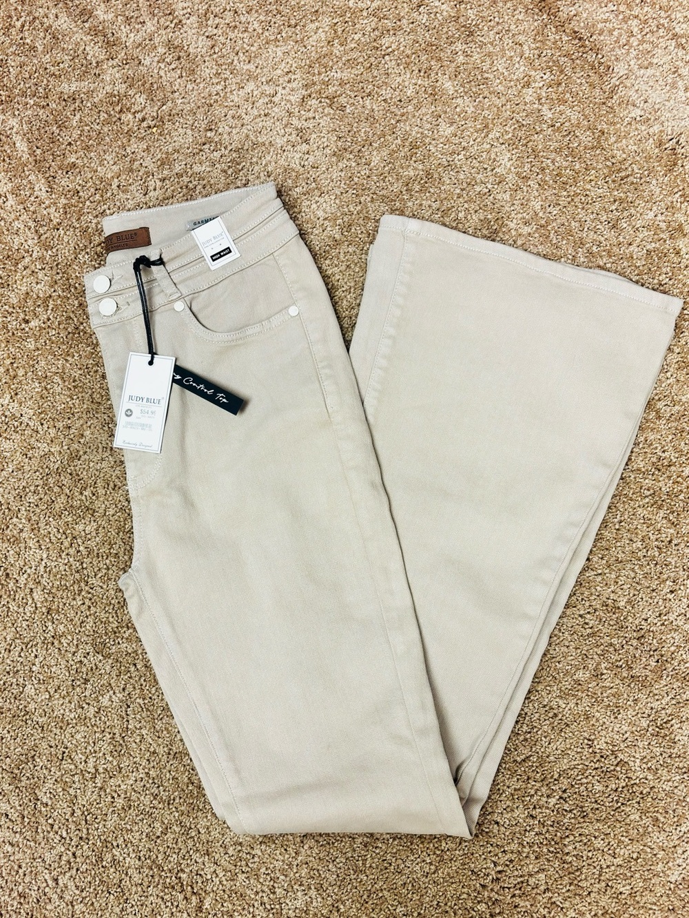 Judy Blue Wide-Leg Jeans high rise Khaki Jeans in